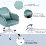 Massagestol för Kontor och Hem, Ergonomisk Snurrstol med Ländkudde, Bekväm Skrivbordsstol i Tyg med Armstöd, Grön