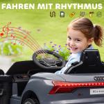 Elbil för Barn med Fjärrkontroll, Säkerhetsbälte, Musik och Strålkastare, 5 km/h, 3-5 År, Grå