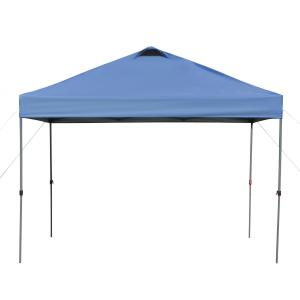 Lusthus Paviljong Pop-Up Partytält Blå av Polyester och Metall för Trädgård och Camping Vintertätt Tält med Väska 3 x 3 m