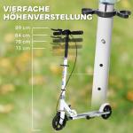 Sparkcykel för Barn med Dubbla Bromsar och Hopfällbar Design för Lek och Motion Hållbar och Säker Vit Metall 3-8 år
