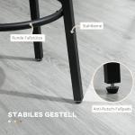 Köksbarstolar Barstolar Set om 2 Brun av Metall och Trä för Matsal Industriell Design med Fotstöd Lastkapacitet upp till 120 kg 42 x 42 x 65 cm