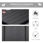 Trädgårdsbord Stabil Svart Aluminium för Trädgård och Altan Robust Matbord för Utomhusbruk i Väderbeständigt Material 190 x 90 x 74 cm