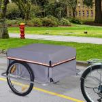 Lastvagn Transport Trailer Svart Metall för Cykel Lastcykel Trailer Cargotrailer Robust och Praktisk