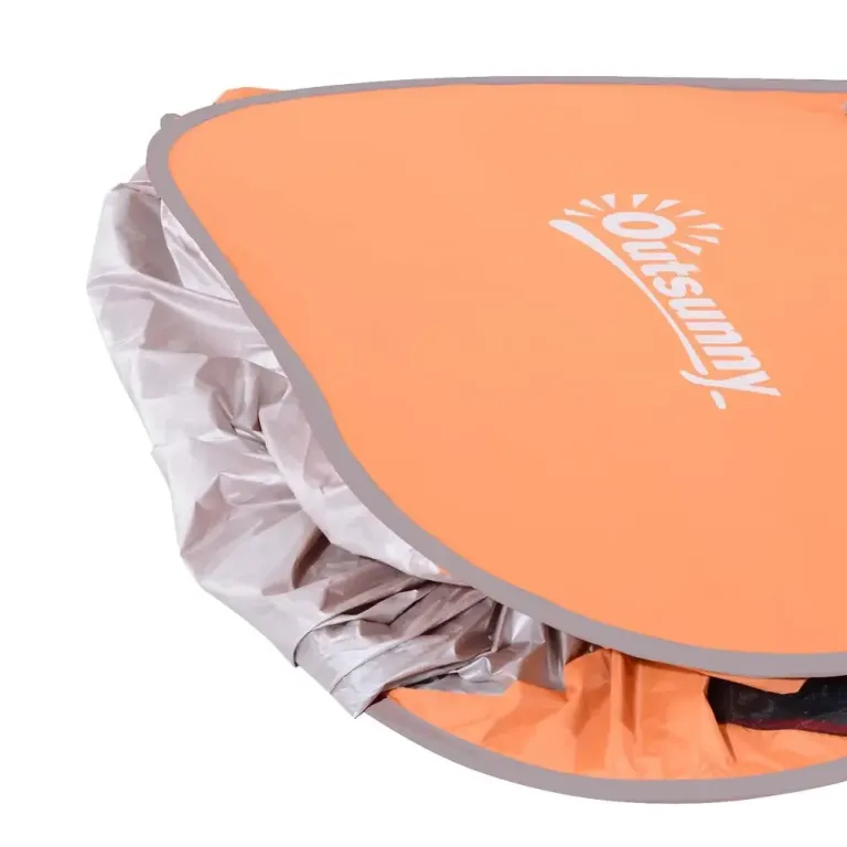 Strandtält Pop-Up Tält med Automatiskt Orange av Polyester