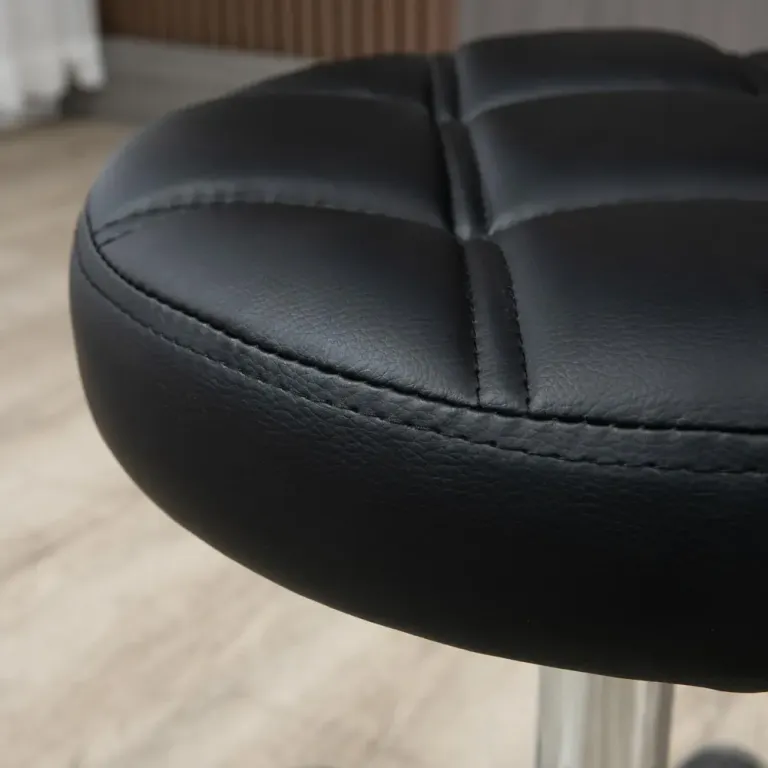 Svängbar Salongspall Höjdjusterbar Konstläder Quiltad