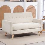 2-sits Soffa, Bekväm, Beige, 134 x 71 x 82 cm
