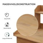 Planteringsbord med Zinkbalja Granträ med Hyllor Arbetsbänk för Odling och Växtvård Natur 112 Cm