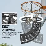 Basketrebounder Höjdjusterbar 360° Vridbar i Plast, Svart, 35,6x35,6x75,5 cm