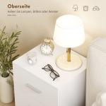 Sängbord med Lådor Klassisk Vit MDF för Sovrum 3 Lådor Förvaring Modern Design Robust Nattduksbord