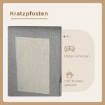 Matskål Foderstation Grå av Polyester och Rostfritt Stål för Katter och Hundar upp till 8 kg med 2 Skålar Halkfri och Lätt att Rengöra 78 x 48 x 49,5 cm