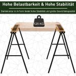 Arbetsbock Såghästbock Hopfällbar Halkfri Stål 125 Kg Lastkapacitet Orange och Svart 99,5 X 50 X 78 Cm