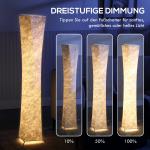 Golvlampa Papper Vit Papper och Metall för Vardagsrum och Sovrum Modern Lampa med Fotströmbrytare och Mjukt Ljus 3 Lägen