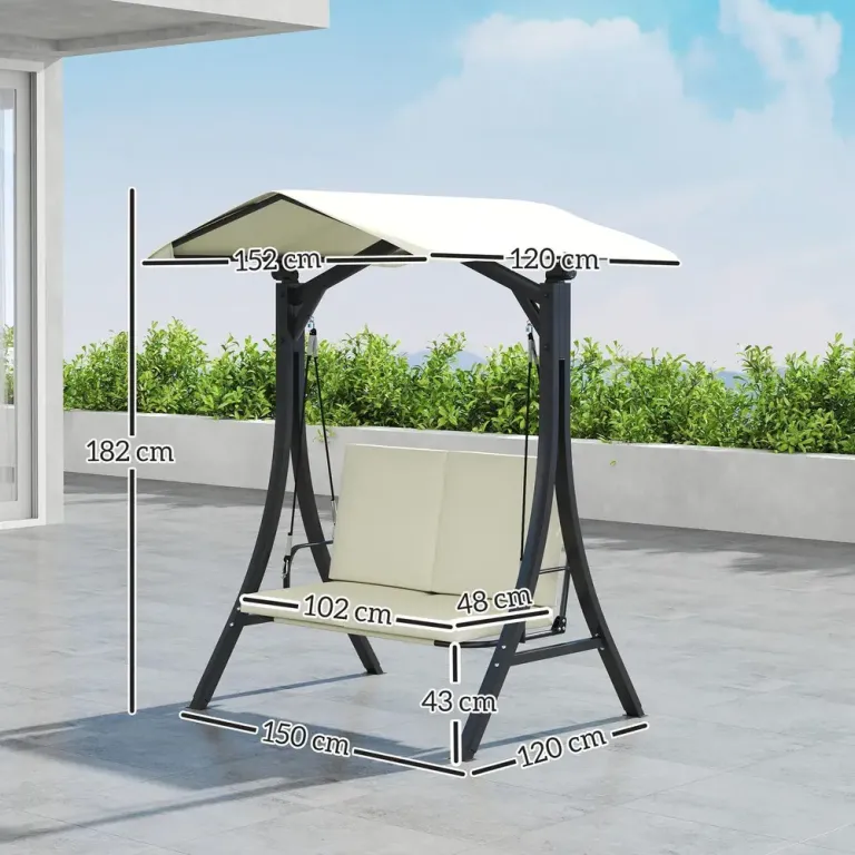 Hammock 2-Sits Krämvit 150 x 120 x 182 cm