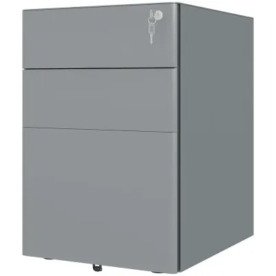 Rullcontainer Arkivskåp Grå av Stål Mobilt 39 x 48 x 59 Cm