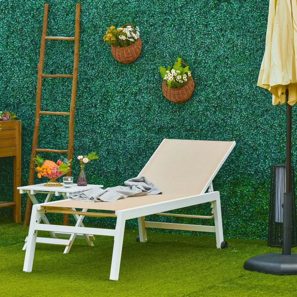 Solsäng i Aluminium Solstol 5 Lägen 169 x 65 x 102 Cm