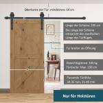 Skjutdörrsskena i Metall, 2 m, Max. 100 kg Lastkapacitet, Brun