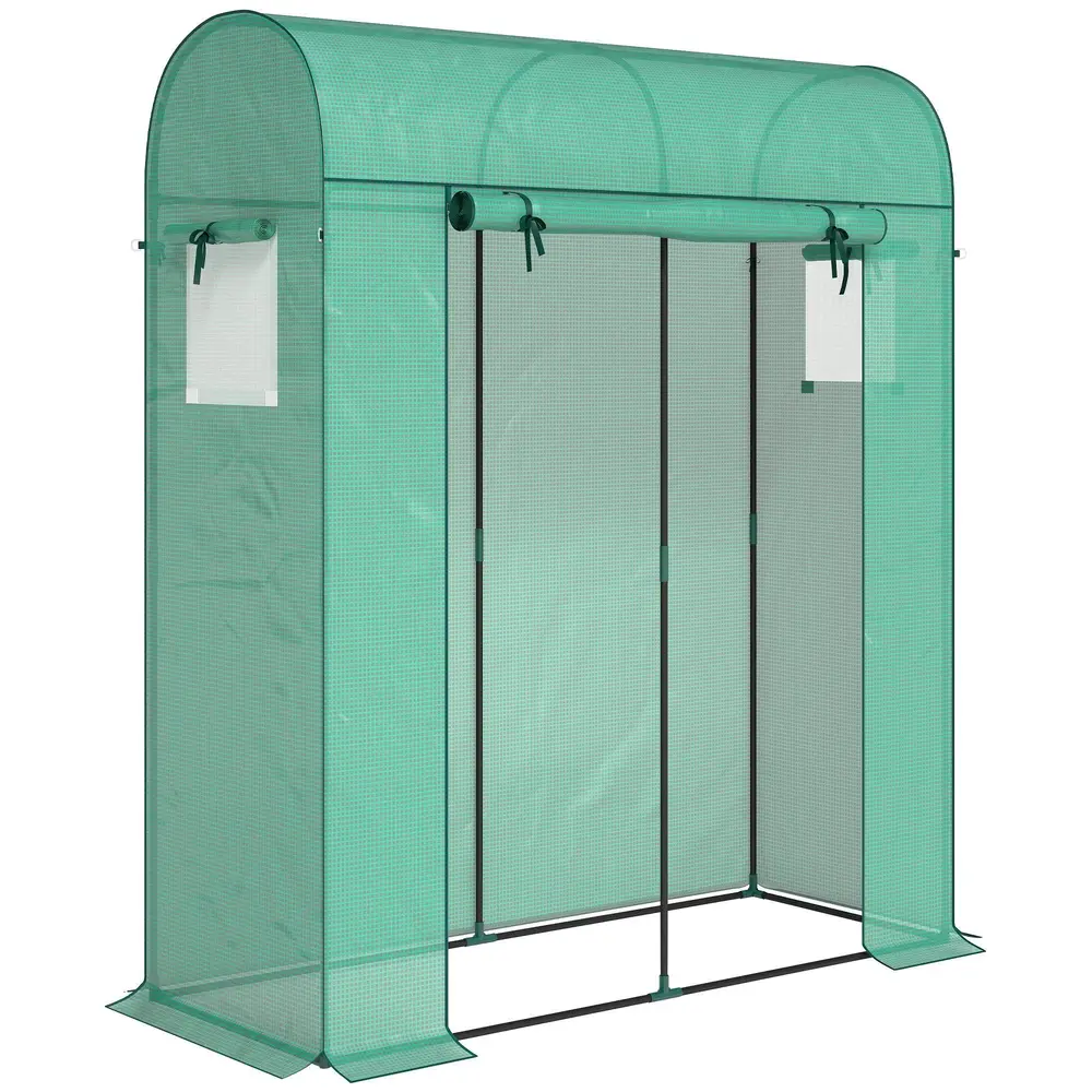 Tomatväxthus Grön PE-Plast och Stål 170x68x200 Cm