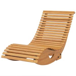 Gungstol för Utomhusbruk med Högt Ryggstöd för Veranda Hållbar och Stabil Ljusbrun Tall 130 x 60 x 60 cm