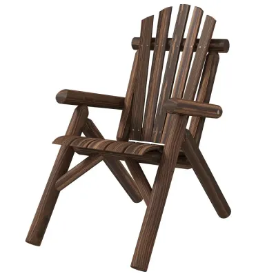 Trädgårdsstol Adirondack Brun av Granträ 83 x 68 x 101 cm
