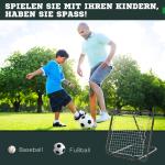 Fotbollsrebounder Hopfällbar Kickback Goal Rebound Wall 5 Nivåer för Baseboll och Basket Metall Svart 78 X 84 X 65-78 Cm