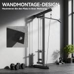 Roddmaskin för Träning och Väggmonterad Fitnessmaskin för Hemmagym Hållbar och Stabil Svart Stål för Styrka och Motion och Träning