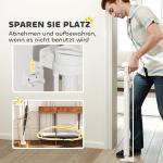 Utdragbar Trappgrind 0-136 cm Hög, Dörrgrind för Husdjur, Vit, 142x10x87 cm