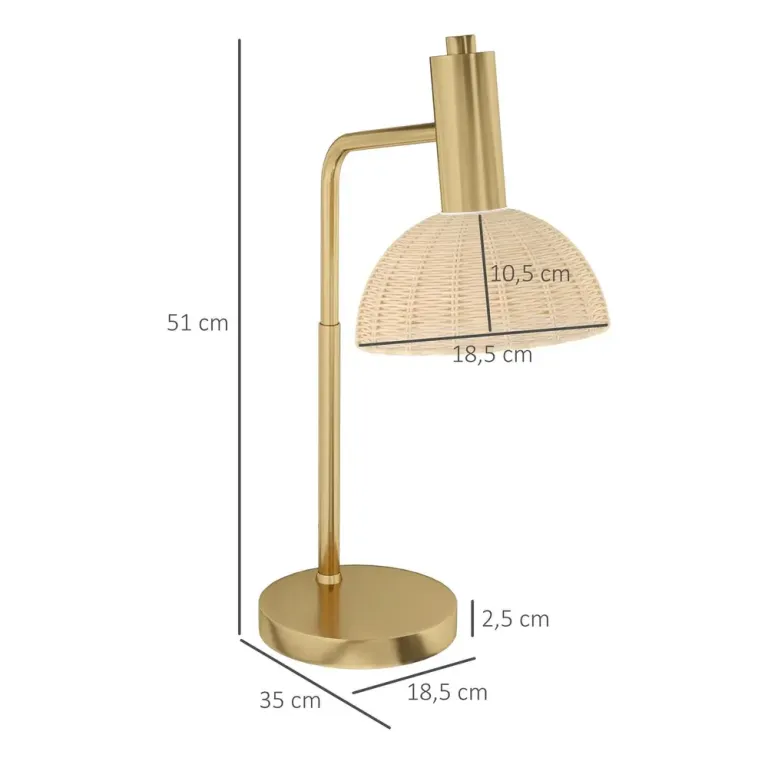 LED-Lampa Bordslampa Vit av Plast och Metall för Skrivbord