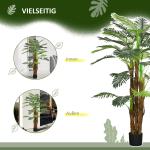 Konstgjord Växt Palm Grön av Plast för Inomhus och Utomhusbruk Konstträd med 36 Grenar 160 cm