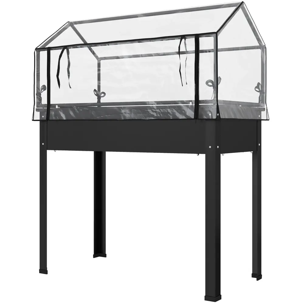 Odlingskrage med Växthustak 100 x 48 x 124 Cm