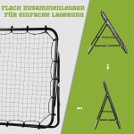 Fotbollsrebounder för Träning, Justerbar Rebound-Vägg i Metall, Perfekt för Bollteknik och Passningar, Svart, 96 x 80 x 96 cm