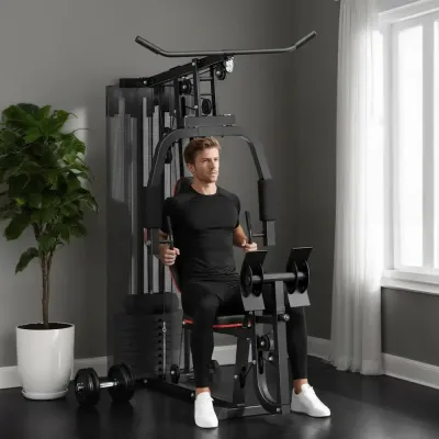 Hemmaträningsstation 45 kg Viktklossar Högt Repdrag
