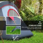 Campingtält 5-6 Personer Tunneltält Kupoltält Polyester för Utomhusäventyr Grå 4,55 X 2,3 X 1,8 M