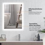 LED-badrumsspegel, Bakgrundsbelyst, Pekfunktion, Minnesfunktion, Dimmfri, 80 x 60 cm