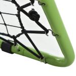 Fotbollsrebounder, Kickback-mål, Dubbelsidig Rebound, Justerbar i 5 Nivåer, Metall, Grön + Svart, 75 x 75 x 64 cm