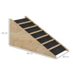 Hundramp Bilramp Svart av Plast för Medelstora Hundar upp till 20 kg Halkskyddad Ramp Lätt och Stabil Konstruktion 90 x 40 x 45 cm