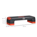 Höjdjusterbar Aerobic Stepper, Röd + Svart