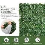 Sekretesshäck Konstgjord Häck för Trädgård Terrass och Väggdekoration UV-Beständig Mörkgrön 300 X 100 Cm