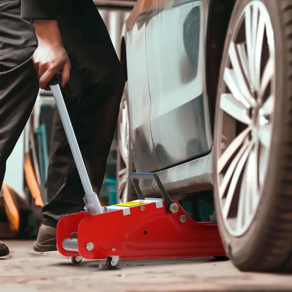 Domkraft med Hjul och Höjd för Fordonsunderhåll i 8–38 Cm