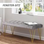 Bänk Entré Skobänk Sammetsöverdrag för Hall Sammetsgrå 116 X 44,5 X 49 Cm