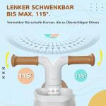 Balanscykel med Justerbar Sits och Whisper-hjul, för 1–3 År, upp till 20 kg, Grön/Vit
