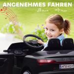 Elbil för Barn Audi Q8 med Fjärrkontroll och Musik samt LED Strålkastare för Lek och Motion Hållbar och Säker Svart Plast 12V 3–5 km/h