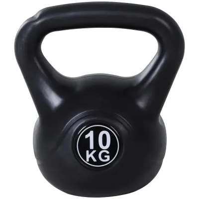 Kettlebell Fylld med Sand 10 kg, Svart