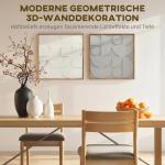 Väggdekoration 3D Modern Vit Konstmaterial för Vardagsrum Geometrisk Design 2-pack Elegant Konst 80x3,5x80 cm