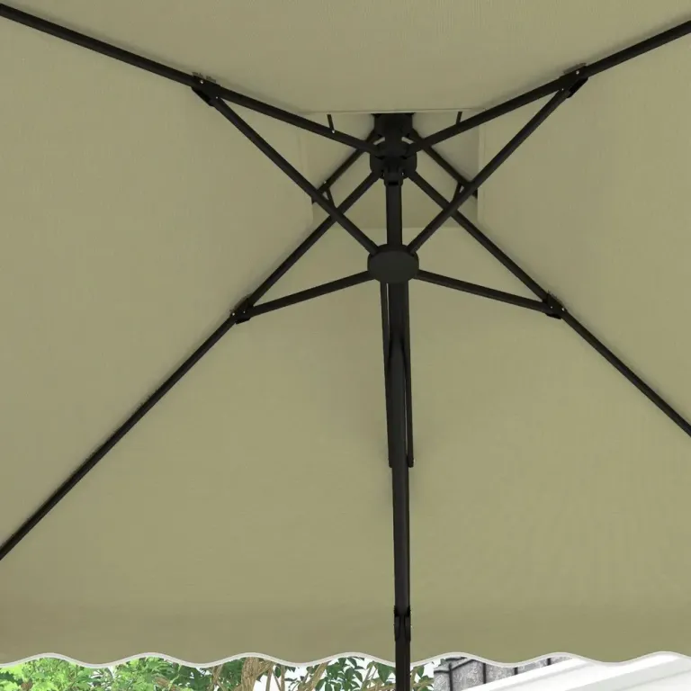 Parasoll Balkongparasoll Beige av Metall 243 x 243 cm