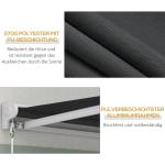 Elektrisk Markis Vikarmsmarkis Grå av Aluminium och Polyester för Balkong och Trädgård Väggmonterat Soltak med Vev och Fjärrkontroll 4 x 3 m