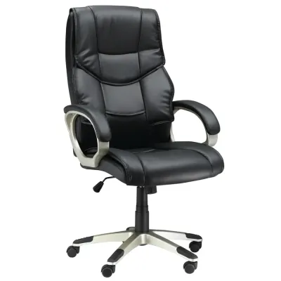 Ergonomisk Kontorsstol i Tyg Justerbar 114–124 cm, Svart
