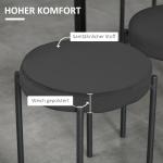 Matpallar Köksstolar Svart av Sammet och Metall för Kök och Matsal Set med 4 Stapelbara Pallar Bekväm Sittdyna 41,5 x 41,5 x 46 cm