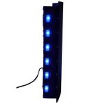 Elektrisk Väggspis med Platt Glaspanel Energisnål LED-Teknik Justerbar Ljusstyrka och Värme Svart 65 X 11,4 X 52 Cm 900/1800 W