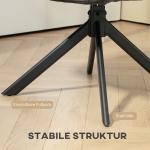 Fåtölj Snurrbar Bekväm Svart Tyg för Vardagsrum och Kontor Modern Design med Mjuk Stoppning Robust 120 kg
