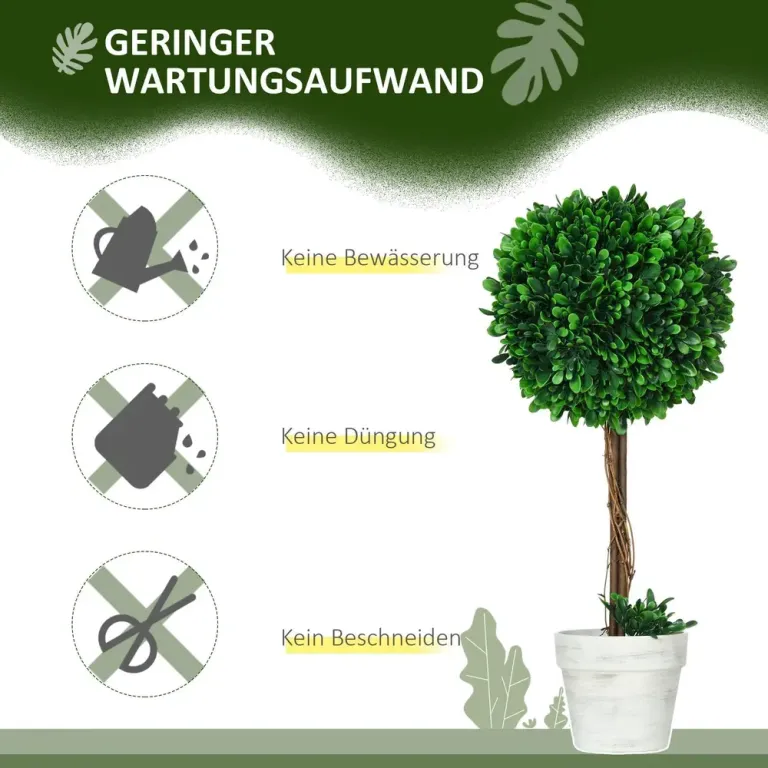 Konstgjorda Växter Buxbom Grön av Plast 60 cm 28 x 60 cm
